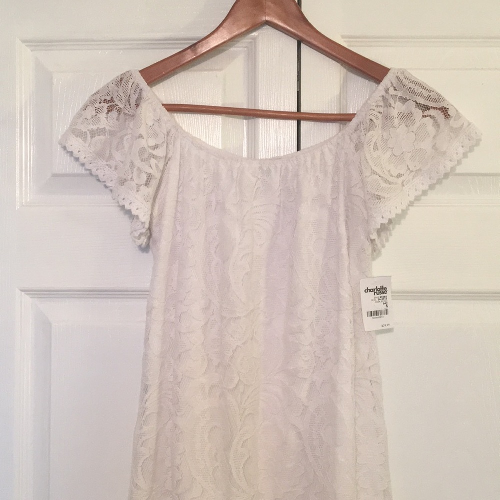 White lace Charlotte Russe dress